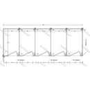 Hadrian Toilet Partition, 5 In Corner Compartments, Metal, 180"W x 62"D - IC53660-HADRIAN