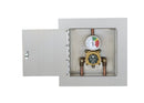 Leonard LF Single Eye/Face Wash Thermostatic Mixing Valve w/ Recessed Stainless Steel Cabinet Assembly, 4 GPM -TA-300-LF-RSS