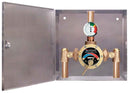 Leonard LF Multiple Drench or Combination Emergency Shower Thermostatic Mixing Valve w/ Recessed Stainless Steel Cabinet Assembly, 40 GPM -TM-5100-LF-RSS