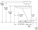Bradley SN2004 Sentry Washfountain, 54", Semi-Circular, Foot Control, A Drain