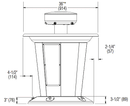 Bradley SN2005 Sentry Washfountain, 36", Circular, Foot Control, A Drain