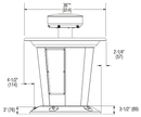 Bradley SN2005 Sentry Washfountain, 36", Circular, Foot Control, B Drain