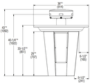 Bradley SN2005 Sentry Washfountain, 36", Circular, IR Activated, B Drain